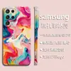 Funda de teléfono con pintura al óleo fluida vibrante de dopamina artística adecuada para Samsung S25FE, funda de película con agujeros finos al por mayor