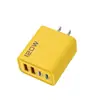 Carregador Duplo Pd + Duplo USB 120W Adequado para Celular Apple 15 Huawei Tipo C Duplo Carregamento Rápido Inteligente Cabeça de Carregamento