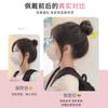 Cabelo Real Faixa de Cabelo Peruca Coque Feminino Penteado Preso Estilo Antigo Peruca Saco Anel de Peruca Cabelo Humano Cheio Coque Elástico Fofo