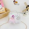 Nuevo bolso para niña con lazo y perlas, estilo princesa, bandolera de hombro, monedero