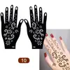 Plantillas de Henna para Manos de Venta Caliente Transfronterizas, Huellas de Mano para Bodas, Decoraciones de Manos para Escenario, Tatuajes Temporales de Mano