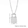 Collar Colgante Único de Acero de Titanio en Forma de Corazón, Cadena de Forma O de Circonita de Alta Gama Cadena para Clavícula Accesorio Versátil para Mujer