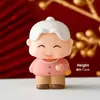Decoração de Bolo de Aniversário Borda Estampada Vintage Gato Segurando Vovó Abençoada como Donghai Shoubi Nanshan Vestido de Panificação