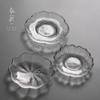 Posavasos de Vidrio para Taza de Té Forma de Flor Portavasos Transparente de Cristal Esterilla de Té Accesorios para Juego de Té Ceremonia del Té