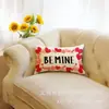 Coração de Amor Casa Linho Estampado Exportação Transfronteiriça Fronha para Almofada de Cintura Dia dos Namorados Sofá Mesa de Cabeceira Decoração de Casa Fronha
