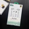 Fone de ouvido intra-auricular de diafragma plano porta 3.5/porta tipo-C com fio, controle no fio com microfone, adequado para fone de ouvido de diafragma plano para furos redondos Huawei