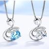 Collar de Diamantes Chapado en Plata 925 Estilo Coreano Moda Femenina Plata Elegante Colgante de Ganso Cadena Clavicular Dulce Collar con Colgante de Cisne Cadena