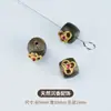 Pulsera de Madera de Agar Natural con Bolsa de Cuentas Barriles de Oro de 24K Hecha a Mano DIY Pulsera Wenwan Cuentas Espaciadoras para Pulsera Colgante Al por Mayor