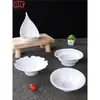 Plato Especial de Melamina Jade Blanco Cristal A8 para Restaurantes Chinos y Hoteles, Vajilla Comercial Creativa para Platos Salteados y Snacks