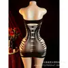 Lencería de una pieza estilo europeo y americano con entrepierna abierta, medias sexys de talla grande con transparencias, vestido ajustado sexy seductor, se puede personalizar con etiquetas