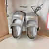 Zapatos de Princesa para Niñas, Estilo Pequeño Lujo, Bailarinas Plateadas para Niños, Mary Janes con Lentejuelas para Niñas, Zapatos de Cuero para Bebé, Mocasines de Suela Suave