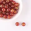 Doce Cuentas Redondas de Ágata del Zodiaco, Cuentas Sueltas de Ágata Roja, Colgantes, Cuentas Hechas a Mano, Accesorios para Manualidades