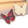 Venta Directa de Fábrica de Llaveros, Collares, Pulseras, Colgantes y Accesorios DIY de Mariposas de Esmalte Colorido de 20 Estilos Transfronterizos