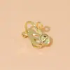 Accesorios para pendientes hechos a mano DIY al por mayor sin agujero en la oreja clip triangular indoloro retención de color convertidor de clip para oreja de oro de 18K