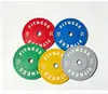 Discos de barra de goma coloridos con agujeros grandes para barras olímpicas, levantamiento de pesas en el gimnasio, sentadillas, entrenamiento de fuerza y discos de barra con peso.