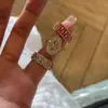 Anel de Diamante Empilhado Vintage Usado Resistente para Mulheres, Luxo Acessível, Estilo Old Money, High-End, Anel Versátil para o Dedo Indicador