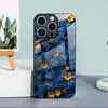 Aplicable a Apple 18PRO Funda de Vidrio Templado 17PROMAX Margarita Morada Amarilla Cubierta Protectora iPhone16 Flores 17E