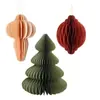 Suministros para Decoración Navideña Adornos de Árbol de Panal Estéreo Decoración de Fiesta en Casa Fiesta Decoración de Escritorio Árbol de Navidad de Panal de Papel