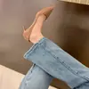 Tacones altos nude para mujer, nuevo estilo 2026, tacón de aguja, punta fina, charol francés, bailarinas elegantes de otoño, cómodos y antideslizantes