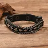 Joyería de Moda Europea y Americana de Gran Venta, Pulsera Sencilla de Nuevo Estilo, Pulsera Decorativa de Cuero de Aleación Creativa Estilo Retro Estrella de Cinco Puntas