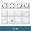 Panel Blanco de Vidrio Templado Versión Hong Kong Enchufe con Interruptor Estándar Británico Tres-Cinco Agujeros Británicos Juego Concavo Simple y Doble