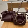 2024 Luojia Nuevo Bolso Flamenco* Bolso Nube Bolsa de la Suerte Nuevo Estilo Chino Bolso de Hombro Simple Bolso para Debajo del Brazo Versátil de Moda