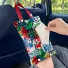 Caja de Pañuelos para Coche Copa Mundial de Fútbol, Caja de Pañuelos Colgante para Asiento de Coche, Caja del Reposabrazos, Caja de Servilletas, Suministros para el Interior del Coche