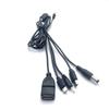 Cabo de Carregamento Solar Estendido de Um para Cinco 1.7m 2.5m USB Fêmea Cabo de Alimentação de Um para Cinco