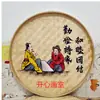 Pá de lixo pintada à mão em bambu trançado pintura nostálgica fazenda bambu trançado pintura decoração pá criativa country mural de parede grão tudo trabalho duro