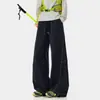 Pantalones de Paracaidista con Parches Estilo Americano para Hombre, Nueva Tendencia de Primavera Marca Holgados Caída Deportivos Senderismo Casual Largos