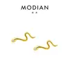 MODIAN Pendientes de Serpiente Zodiacales de Plata s925 con Año de Nacimiento Estilo Dulce y Fresco Diseño Mini Pendientes de Serpiente para Mujer