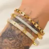 Pulsera transfronteriza de nuevo estilo para mujer, pulsera de acero de titanio de moda con diseño de cielo estrellado, de alta gama, llena de diamantes, elegante y lujosa