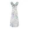 L25361-25 Nuevo Estilo de Verano Estilo Resort Europeo y Americano Playa de Verano Casual Vestido de Tirantes con Volantes y Cinta