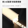 Lâmpada de Silicone Flexível LED com Cobertura Embutida Sem Borda Desgastada Calha de Lâmpada Macia Máscara Separada Luz Regulável