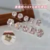 Accesorios de arte para uñas de lujo K9 color rosa rosa con base inferior de diamantes de imitación, bolas de diamantes de imitación tipo cubo de hielo rosa claro brillantes para decoración de uñas