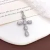 Colgante Transfronterizo Estilo Europeo y Americano Ins Moda Accesorios de Joyería DIY Zirconia Colorida Microincrustada Accesorios de Cruz Geométrica para Mujeres