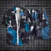Camisa Havaiana Masculina Manga Curta Conjunto Quente Transfronteiriço Estampa 3D Colorida Casual Esportivo Conjunto de Duas Peças