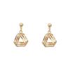 Novos brincos geométricos triangulares pequenos minimalistas retrô 2024, combinam com tudo, moda para o dia a dia, brincos com temperamento, novos e da moda para mulheres