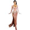 2023 Otoño e Invierno Europeo y Americano Nuevo C21464PF Elegante Slim Pecho Sexy Cintura Alta Guantes Vestido Vestido Mujer