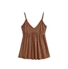 Camisola casual minimalista sin espalda para mujer, colección primavera y verano, corte holgado y relajado, efecto adelgazante, perfecta como capa interior o top básico