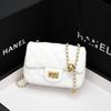 Bolso de Mujer 2025 Nuevo Bolso Cuadrado de Moda, Bolso Cruzado con Cadena Acolchada Estilo Chanel, Bolso Cuadrado Pequeño 11