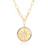 Collar Colgante Luna Estrella León Mal de Ojo Amor Transfronterizo Europeo y Americano Lujo Accesible Joyería para Niñas Accesorios Venta al por Mayor