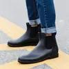 Exportadas para o Japão Botas de Chuva Masculinas de Cano Baixo, Botas de Chuva Impermeáveis de Cano Baixo da Moda, Galochas Chelsea, Sapatos de Borracha Casuais de Cano Curto Masculinos