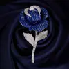Broche de Flor de Rosa Retro con Pedrería, Pin de Flor de Alta Gama, Accesorios para Atuendo de Banquete de Bodas, Broche Exquisito de Nicho