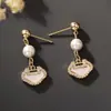 Novos Brincos de Zircônia com Cadeado Pequeno Estilo Super Fada High-End Estilo Ins Brincos Estilo Coreano Brincos de Pérola com Agulha de Prata Nicho Francês