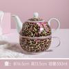 Taza de Café Inglés Rosa con Estampado de Leopardo para el Hogar Desayuno Taza para Avena Taza para Leche Cerámica Pintada Color Bajo Esmalte