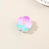 Pinza de Pelo de Flor de Plástico Colorida, Dulce Pinza para la Parte Trasera de la Cabeza, Pinza de Pelo Degradada Simple y de Moda para Media Recogida para Mujeres