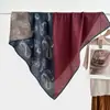 Bufanda Grande Azul de Algodón Lino con Patrón de Anacardo 90% Bufanda de Seda Protector de Cuello Estilo Coreano para Mujer Chal Pañuelo Fino para la Cabeza Bufanda de Terciopelo Rosa