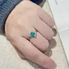 Anillo Brillante Exquisito de Moda de Nicho Joyería Incrustada Personalidad Elegante Suave Simple Noble Anillo Anillo de Dedo