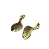 Pendientes de Moda Retro Exagerados Europeos y Americanos Hojas Irregulares Pendientes de Aleación Texturizada Plegados de Temperamento para Mujer
